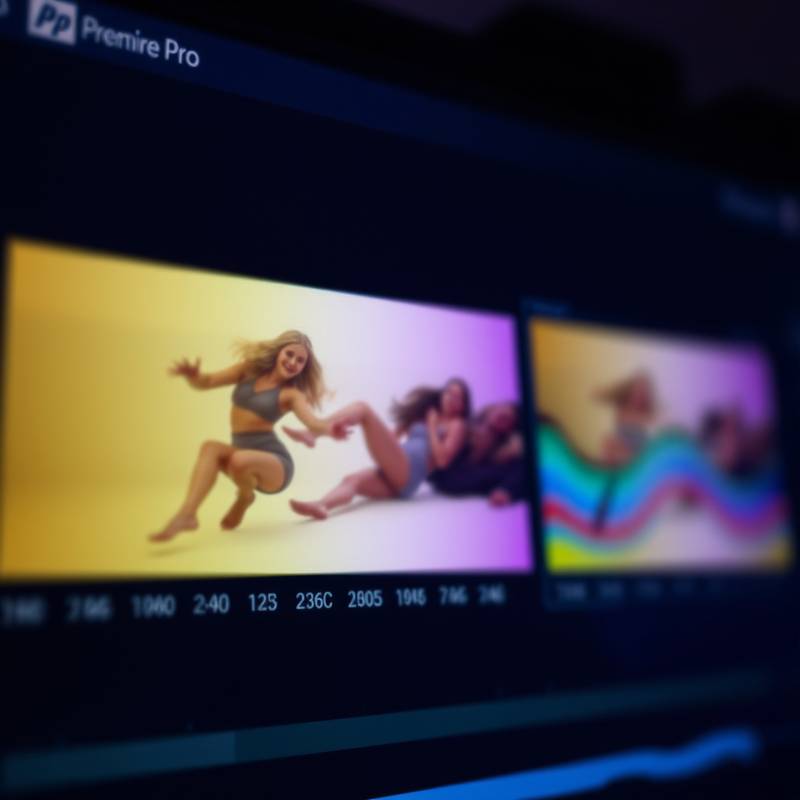 Nahaufnahme eines Bildschirms, der die Farbkorrektur in Adobe Premiere Pro zeigt.